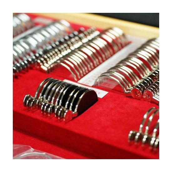 Cassetta lenti prova 260 pz in metallo Cassetta lenti prova 260 pz in metallo